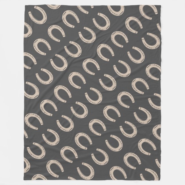 Lucky Horse Shoe Fleecedecke (Vorderseite)