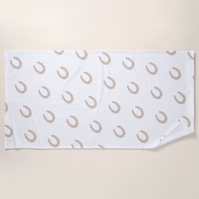 Lucky Horse Shoe Strandtuch (Vorderseite)