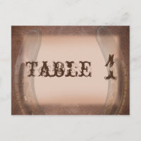 Lucky Horseshoe auf der Tischnummer Brown Leather