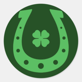 Lucky Horseshoe Runder Aufkleber