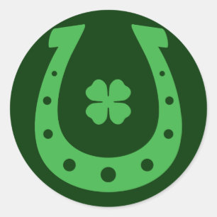 Lucky Horseshoe Runder Aufkleber
