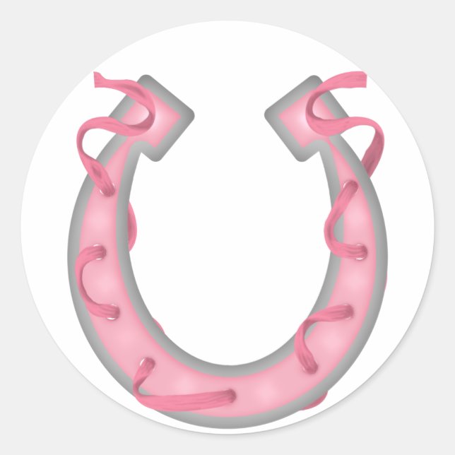 Lucky Horseshoe - SRF Runder Aufkleber (Vorderseite)