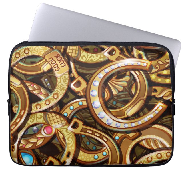 Lucky Horseshoes Laptopschutzhülle (Vorderseite)
