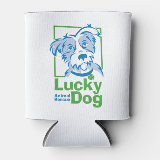 Lucky Hund kann sich kühlen Dosenkühler