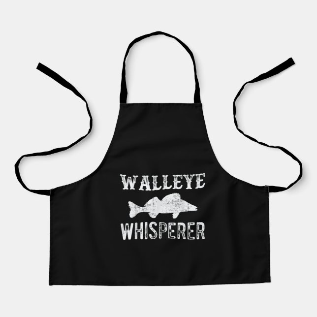 Lucky Ice Fischen Walleye Whisperer Fisherman Schürze (Vorderseite)