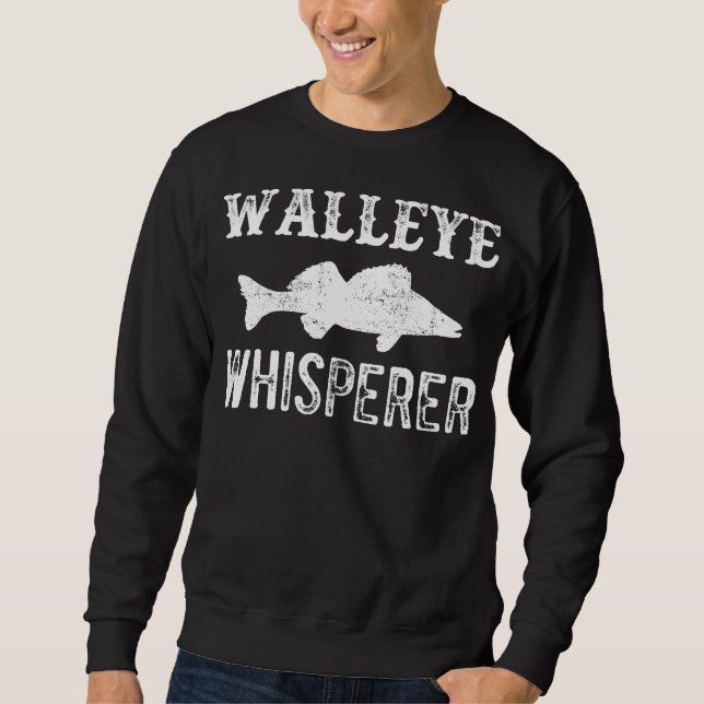 Lucky ice fishing walleye whisperer fisherman sweatshirt (Vorderseite)