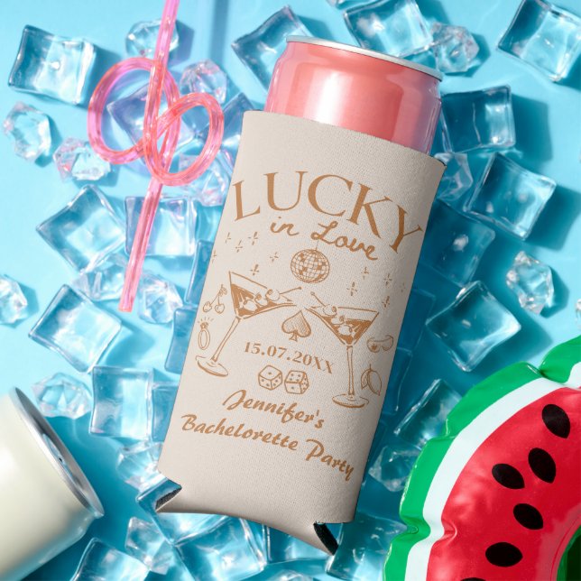 Lucky in der Liebe Bachelorette Wochenende Selters Dosenkühler (In Situ Sommer)