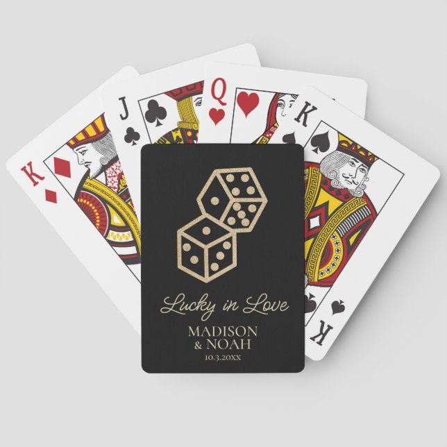 Lucky in der Liebe Gold Edition Casino Gastgeschen Spielkarten (Rückseite)