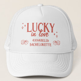 Lucky in der Liebe Handgezogenes Casino Truckerkappe