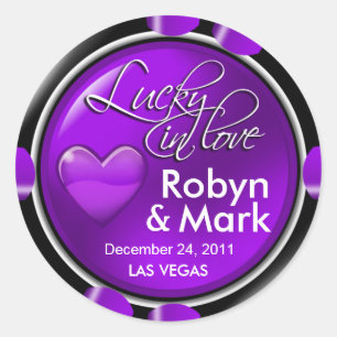 Lucky in der Liebe Vegas New Orleans Club Runder Aufkleber