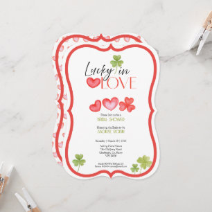 Lucky in Love Cover-Blatt & Herzen: Brautparty Einladung