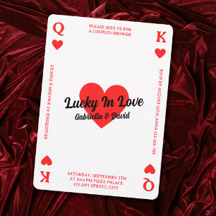 Lucky In Love Jouer Carte Coeur Couples Douche