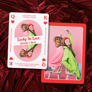Lucky In Love Jouer Carte Photo Couples Douche
