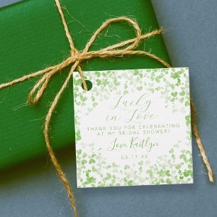 Lucky In Love St. Patrick's Day Bridal Shower Geschenkanhänger