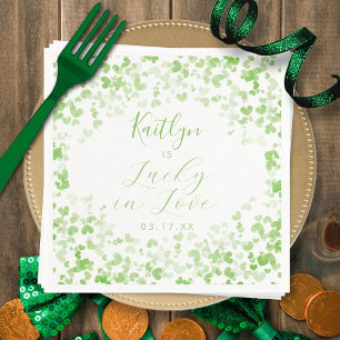 Lucky In Love St. Patrick's Day Bridal Shower Serviette
