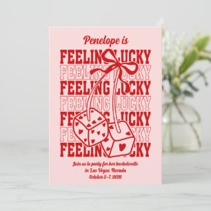 Lucky in Love Vegas Bachelorette Party Invitation