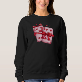 Lucky in Love: Vintage 6 & 7 of Hearts Sweatshirt