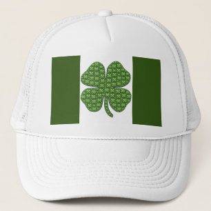 Lucky Irish Clover Flag Trucker Hat Truckerkappe