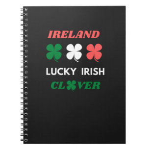 Lucky irish clover ireland st.patrick's day  notizblock