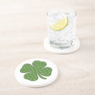 Lucky Irish Clover Sandstone Untersetzer