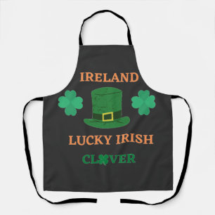 Lucky Irish Klee Irland T - Shirt Schürze
