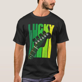 Lucky Irish Kleeblatt Gitarre für Gitarrist St Pat T-Shirt