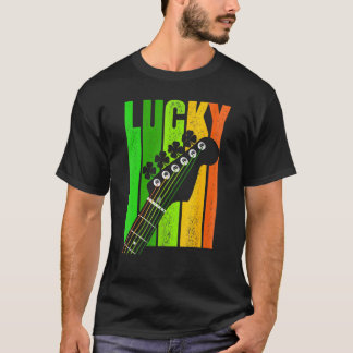 Lucky Irish Kleeblatt Gitarre für Gitarrist St Pat T-Shirt