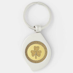 Lucky Irish Kleeblatt Gold Coin Schlüsselanhänger