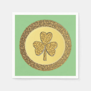 Lucky Irish Kleeblatt Gold Coin Serviette