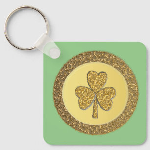Lucky Irish Kleeblatt Gold Counter Custom Schlüsselanhänger