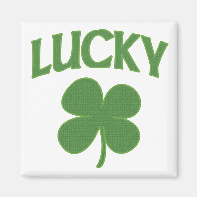 Lucky Irish Kleeblatt Magnet (Vorne)