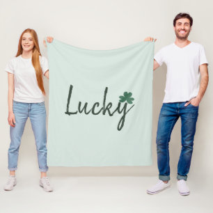 Lucky Irish Kleeblatt St Patricks Day Fleecedecke