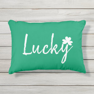 Lucky Irish Kleeblatt St Patricks Day Kissen Für Draußen
