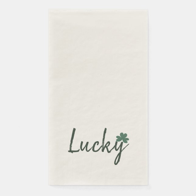 Lucky Irish Kleeblatt St Patricks Day Serviette (Vorderseite)