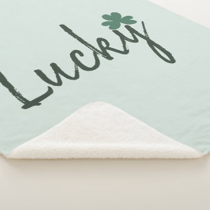 Lucky Irish Kleeblatt St Patricks Day Sherpadecke