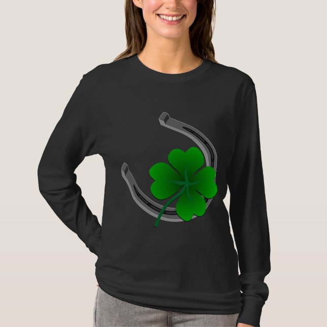 Lucky Irish Ladys Shirt St. Patrick's Lady Shirt (Vorderseite)