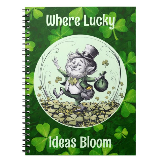 Lucky Irish Leprechaun Notizblock (Vorderseite)