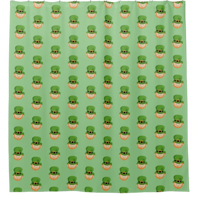 Lucky Irish Leprechauns mit Kleeblatt-Hüten Duschvorhang (Vorderseite)
