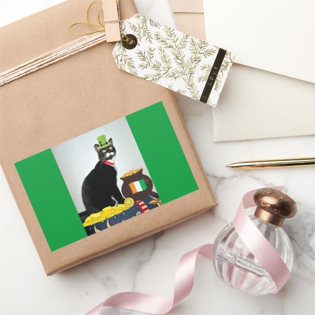 Lucky Irish Lucy Rechteckiger Aufkleber (Schenken)