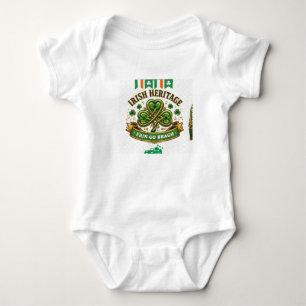 Lucky Irish Spirit Celebration Logo-Design Baby Strampler