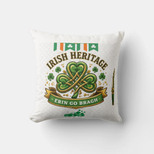 Lucky Irish Spirit Celebration Logo-Design Kissen