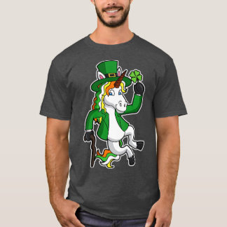 Lucky Irish Unicorn St Patricks Day Heel Klicken T-Shirt