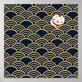 Lucky Japanisch Calico Cat | Maneki Neko Poster