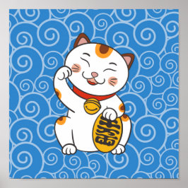 Lucky Japanisch Calico Cat | Maneki Neko Poster