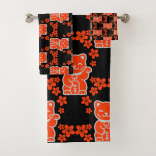 Lucky Japanisch Maneki-neko Badhandtuch Set
