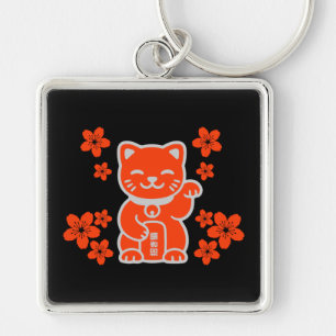 Lucky Japanisch Maneki-neko Schlüsselanhänger