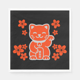 Lucky Japanisch Maneki-neko Serviette