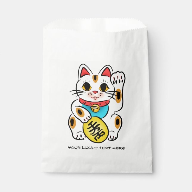 Lucky Katze Maneki Neko Gefallen Taschen KUNSTBAR! Geschenktütchen (Vorderseite)