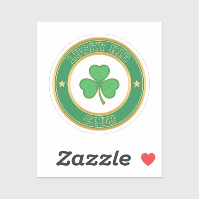Lucky Kid Club Official Member Badge St Patrick Aufkleber (Blatt)