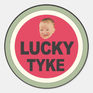 Lucky Kid Runder Aufkleber